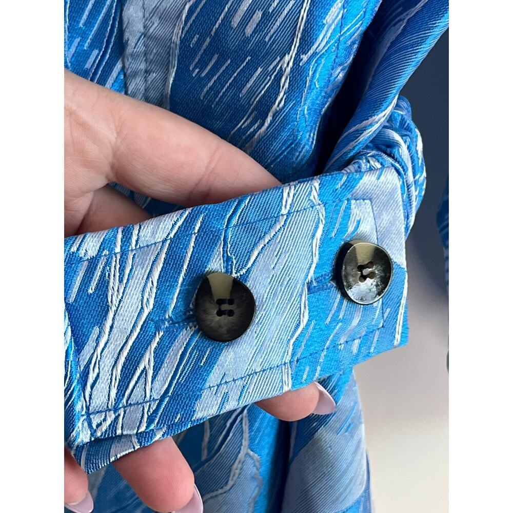 Ganni Blue Print Mini Dress - Picture 8 of 12